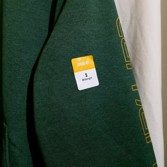 Carhartt Men’s Small Loose Fit Midweight Logo Sleeve Pullover Sweatshirt Green - Picture 12 of 15